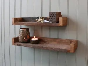 Hylle - Rustikk i tre - Natur - 60 x 15 cm - www.frokenfraken.se