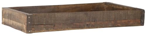 Trækasse - Med metallbeslag - Brun - 25 x 6 x 43 cm - www.frokenfraken.se
