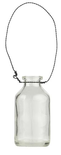 Glasflaske - Vase i tråd - 30 ml - Ø3,2 x 6,5 cm - www.frokenfraken.se
