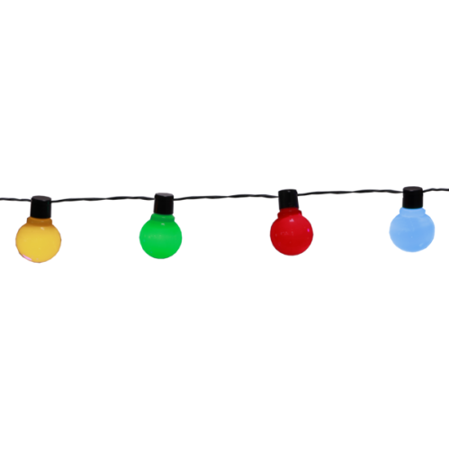 Lyslenke - Fargerike lamper - 16 LED-lys - Utendørs - 4,5 m - www.frokenfraken.se