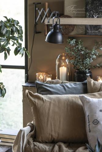 Kuddfodral - sammet - thunder grey - 52 x 52 cm - www.frokenfraken.se