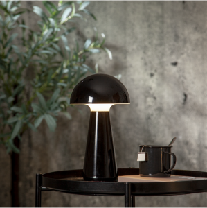 Bordslampe Utendørs - Sopp Svart- 28 cm - www.frokenfraken.se