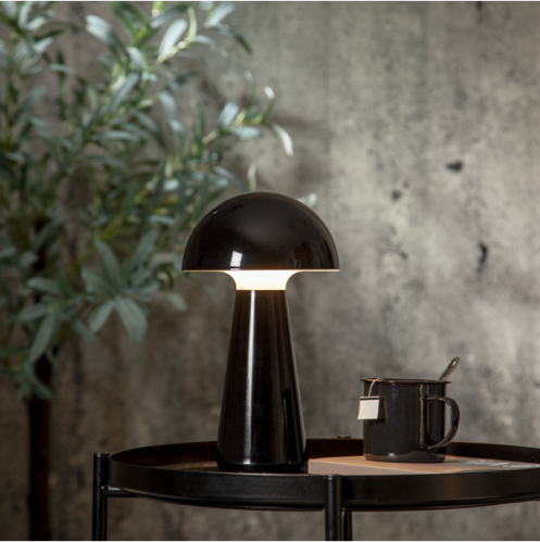 Bordslampe Utendørs - Sopp Svart- 28 cm - www.frokenfraken.se