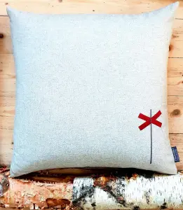 Putetrekk - Ledkryss - Høyre - Lys grå - 50 x 50 cm - www.frokenfraken.se