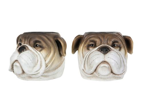 Krukke - Bulldog Brun - 19 x 18 x 16 cm - www.frokenfraken.se