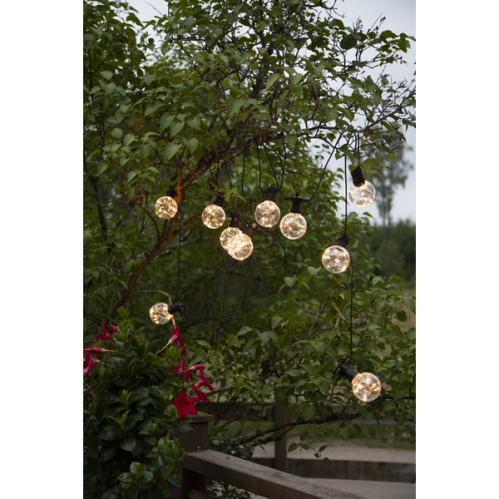 Lyslenke - Svart - 10 LED-lys - 4,5 m Utendørs - www.frokenfraken.se