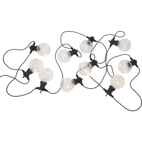Lyslenke - Svart - 10 LED-lys - 4,5 m Utendørs - www.frokenfraken.se