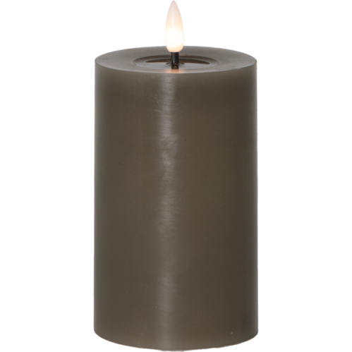 Batterilys - LED Blokklys Flamme Flow - Maul - 15 x Ø7,5 cm - Timer - www.frokenfraken.se