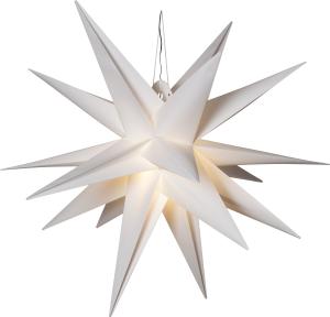 Julstjerne - Frozen Vit - inkludert svart tekstilledning - 100 cm - www.frokenfraken.se