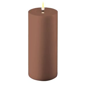 Batterilys - Blokklys - Mocca - Real Flame - Utendørs - 10 x 20 cm - www.frokenfraken.se