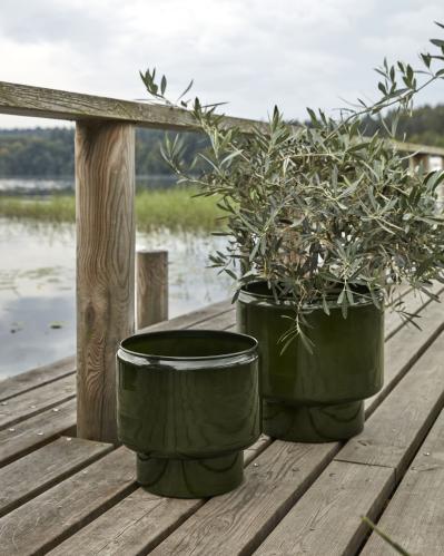 Krukker av jern - Utendørs - Pile - Grønne - Ø36 & 30 cm - www.frokenfraken.se