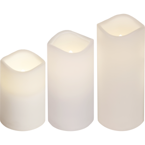 Batterilys LED - 3 stykker - Utendørs - Timer - Fjernkontroll - www.frokenfraken.se