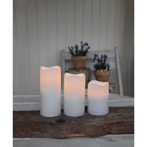 Batterilys LED - 3 stykker - Utendørs - Timer - Fjernkontroll - www.frokenfraken.se