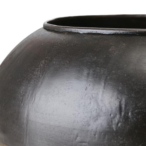 Krukke Rund Metall - Svart - Ø22/36 x 23 cm - www.frokenfraken.se