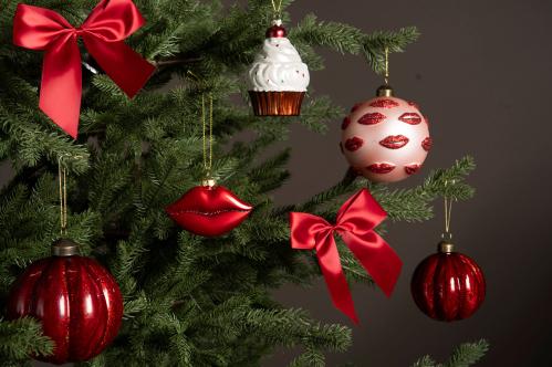 Heng – Rosett – Satin – Rød – 1stk - 10 x 12 cm - www.frokenfraken.se