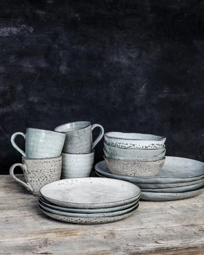 Mugg - Rustikk - Grå/Blå 9 x 9 cm - www.frokenfraken.se