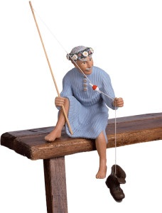 Dekorasjon Sommer - Karl-Anton fisker - Figur - 22 cm - www.frokenfraken.se