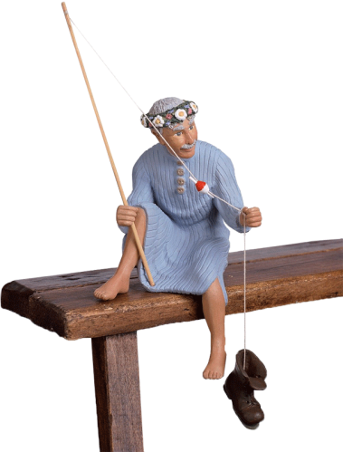 Dekorasjon Sommer - Karl-Anton fisker - Figur - 22 cm - www.frokenfraken.se