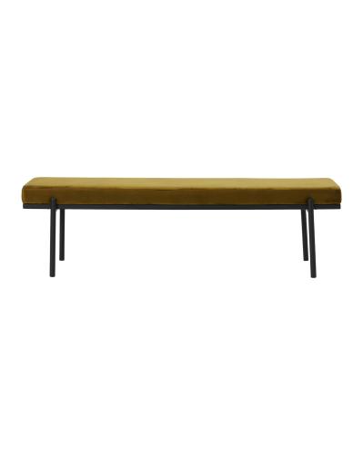 Bænk - Sammet/Gul - 45 x 160 cm - www.frokenfraken.se