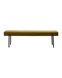 Bænk - Sammet/Gul - 45 x 160 cm - www.frokenfraken.se