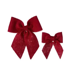 "Sløyfeanheng – Rød - 2 størrelser – 20 cm, 13 cm - www.frokenfraken.se