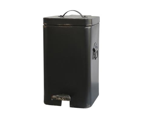 Pedalbøtte - Metall - Antikk Svart - 40 x 23 cm - www.frokenfraken.se