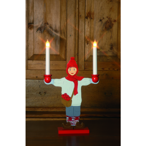 Adventsljusstake - Sundborn - Pojke - El - 48 cm - www.frokenfraken.se