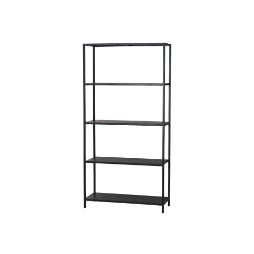 Hylle - Svart - 90 x 35 x 180 cm - www.frokenfraken.se