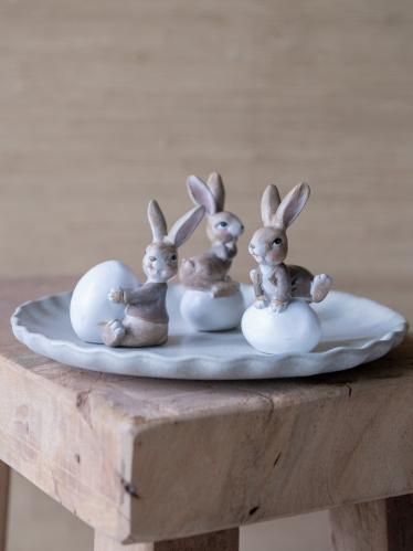 Kanin med egg - 1 stk - 9 cm - www.frokenfraken.se