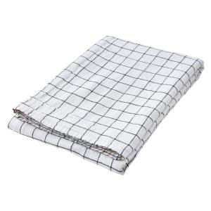 Rutete Bordduk - Hvit/Svart - 220 x 140 cm - www.frokenfraken.se