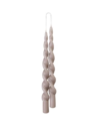 Spiralljus - Tvunnet lys 2-pakning - Rosé - 30 cm - www.frokenfraken.se