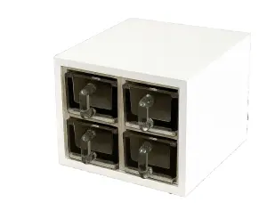 Krydderhylle – Hvit – Med måleskjeer – 17 x 13 x 18 cm - www.frokenfraken.se