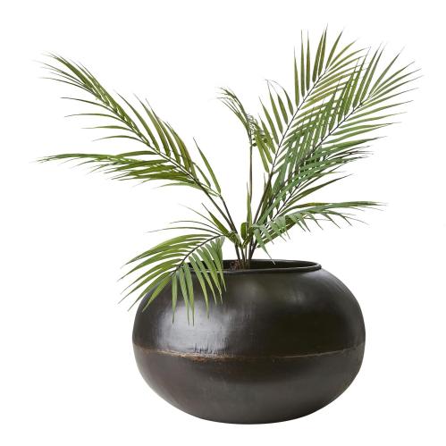 Krukke Rund Metall - Svart - Ø22/36 x 23 cm - www.frokenfraken.se