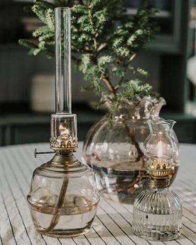 Fotogenlampe - Majken - Stor - Askes Rosa/Messing - Ø12 x 35 cm - www.frokenfraken.se
