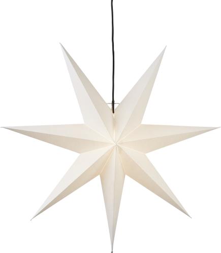 Julstjerne - Frozen Hvit - inkludert svart tekstilledning - 70 cm - www.frokenfraken.se