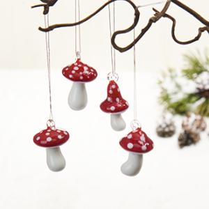 svamper - glass med snor - 4stk - 4 cm - www.frokenfraken.se