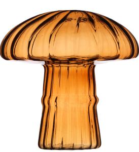 Sopp - Glass - Rav - Mellom - 13 x 13 cm - www.frokenfraken.se