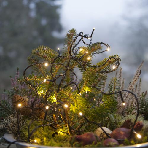Lyslenke - Utendørs - 180 stk Micro LED varm hvit - 18 meter - www.frokenfraken.se
