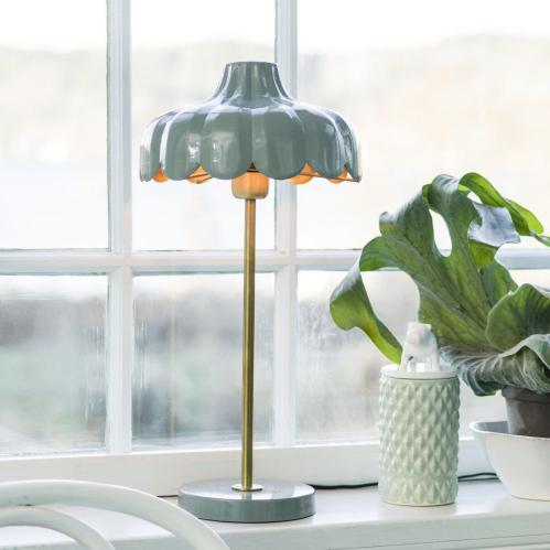 Wells bordlampe - Grønn/gull 50cm - www.frokenfraken.se