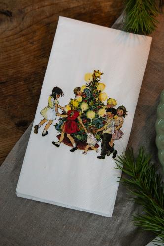 Serviett - Barna i Bakkeby - Kapittel 1 - 11 x 21 cm - www.frokenfraken.se