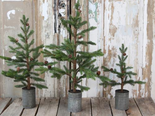 Juletre i sinkpotte 68 cm - www.frokenfraken.se