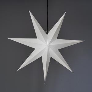 Julstjerne - Frozen Hvit - inkludert svart tekstilledning - 70 cm - www.frokenfraken.se
