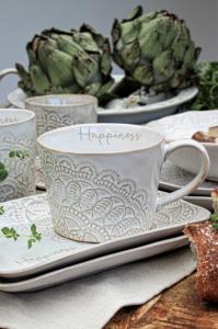 Kopp - Happiness - Hvit - Støtte til Barnekreftforeningen - www.frokenfraken.se