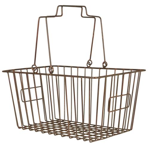 Handlekurv med sammenleggbare håndtak, kan stables - 30 x 20 cm - www.frokenfraken.se
