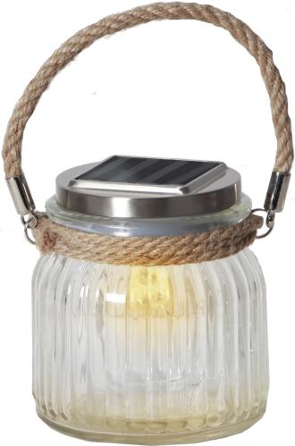 Utelampe - Solcellelykt med tau - 11,5 cm - www.frokenfraken.se