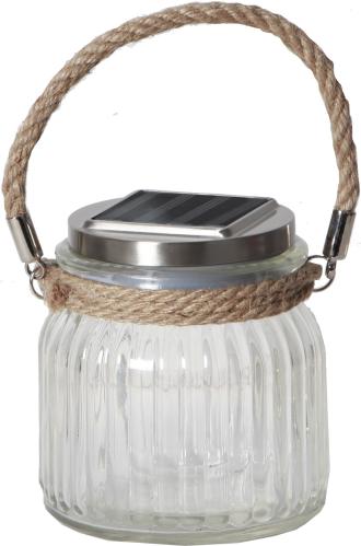 Utelampe - Solcellelykt med tau - 11,5 cm - www.frokenfraken.se