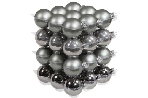 Julkule - Glass - Titan - 6 cm - 36-pakning - www.frokenfraken.se