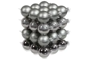 Julkule - Glass - Titan - 6 cm - 36-pakning - www.frokenfraken.se