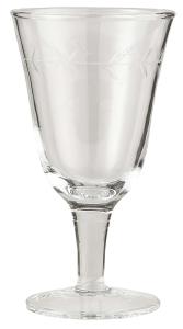 Vitvinsglass med en rank - munblåst - Ø7,5 X 13 CM - www.frokenfraken.se