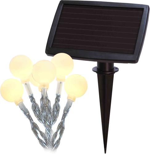 Solcelleslynge - 20 små hvite LED-lys - 4,75 m - www.frokenfraken.se